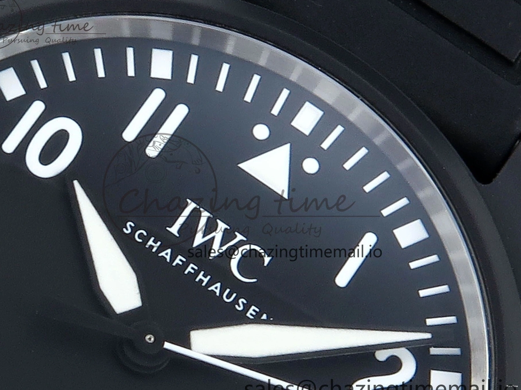 MIROTIME 0402 Pilot Top Gun IW326901 M+F 1:1 Best Edition Black Dial on Black Rubber Strap A SportInspired 6999